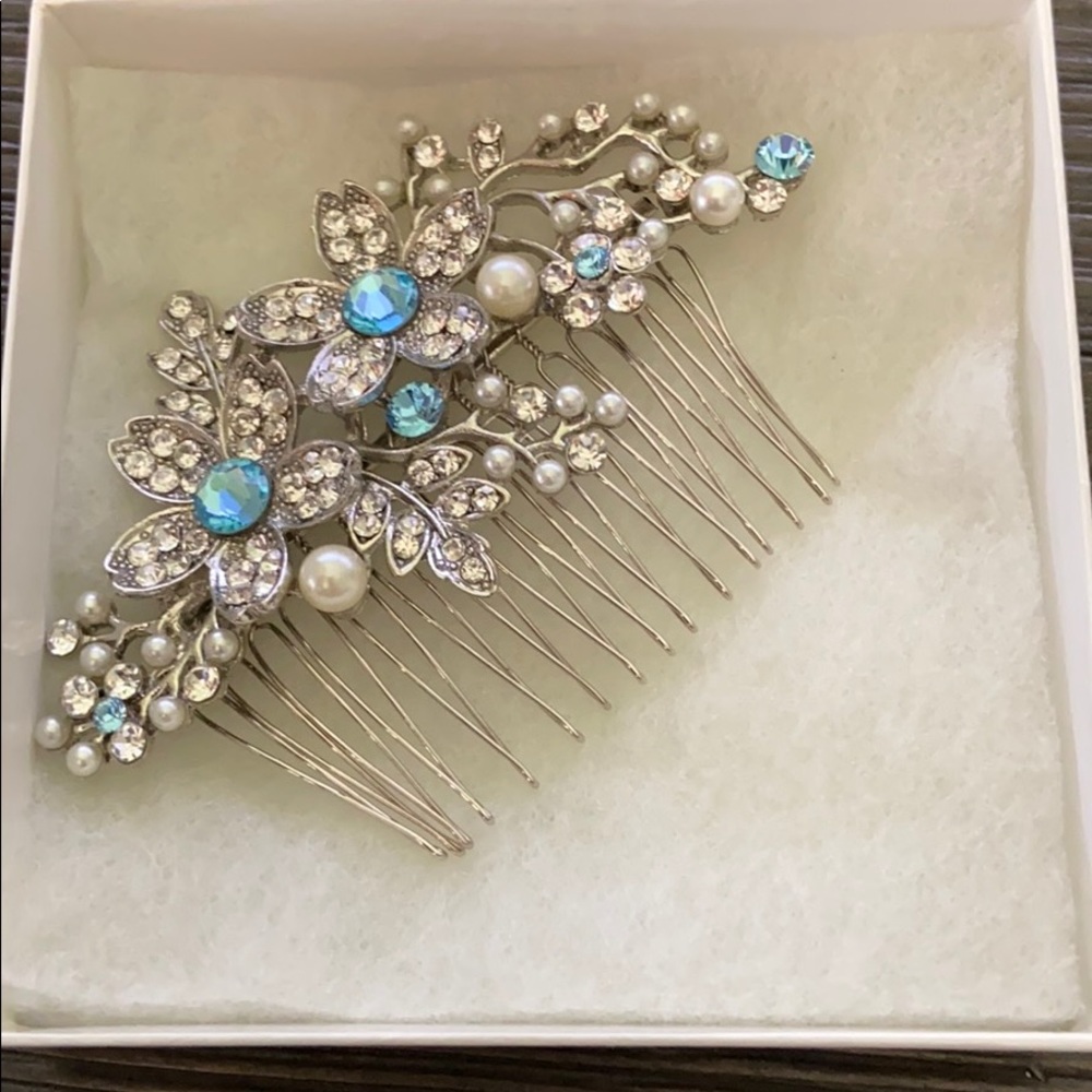 Wedding hair brooch/ accessory & good luck charm.